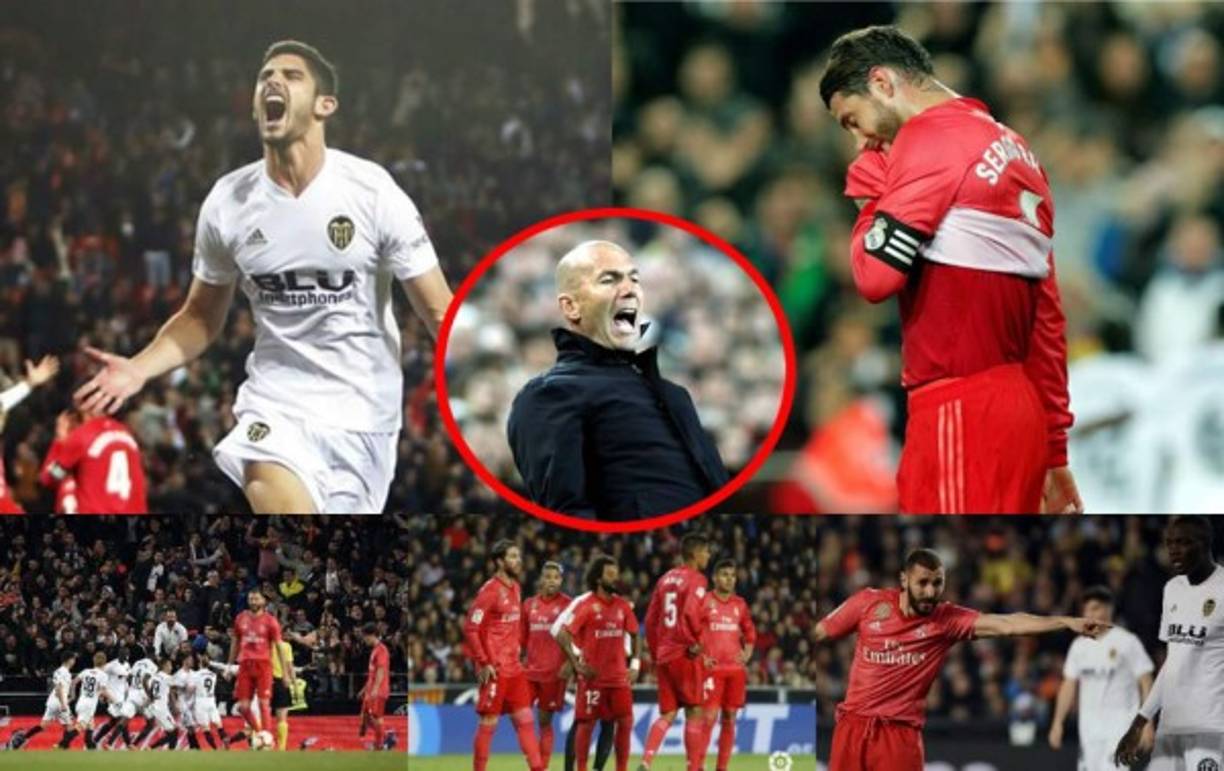 Las imágenes de la derrota del Real Madrid contra el Valencia en la Liga Española en el estadio Mestalla.