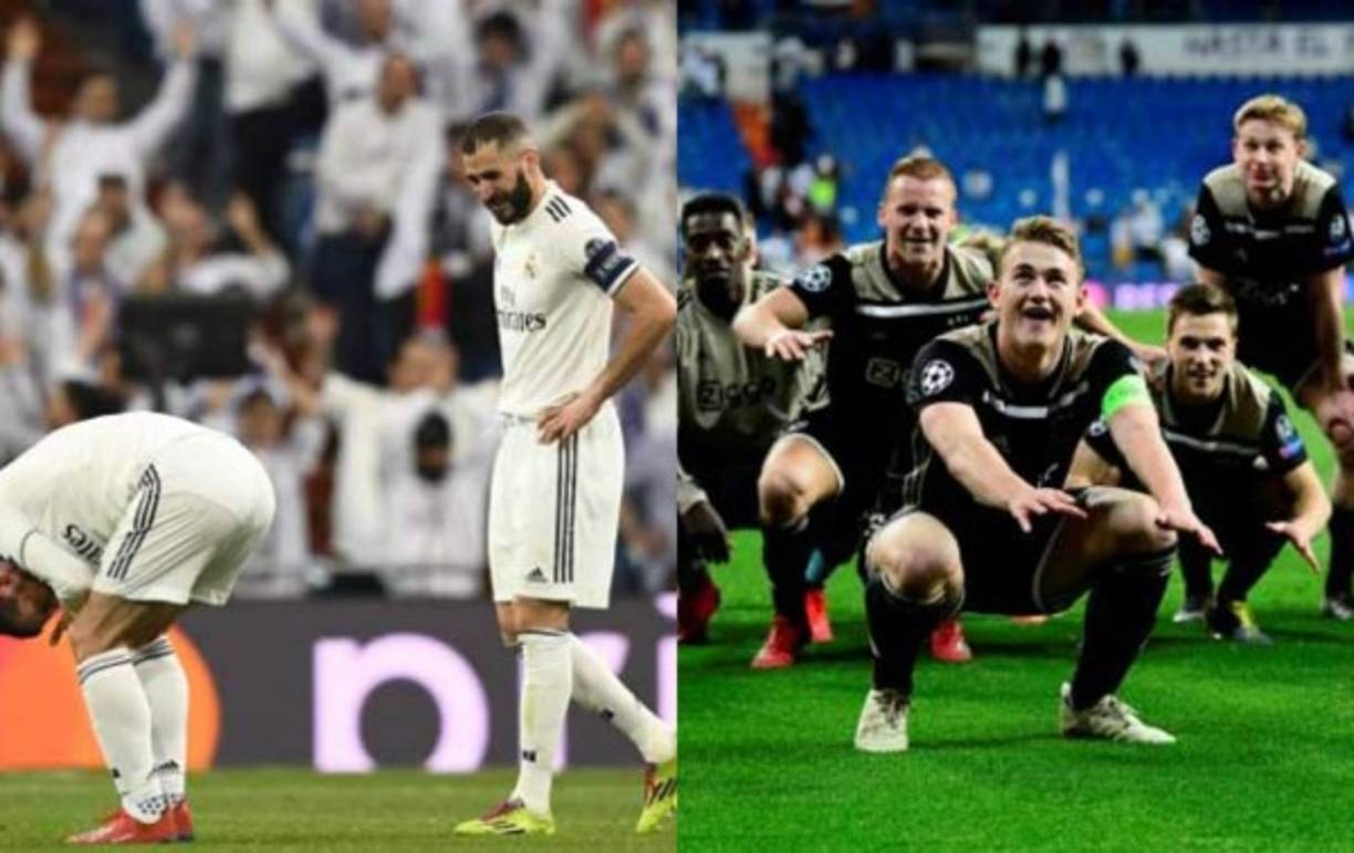 El Ajax terminó con el reinado de más de 1.000 días del Real Madrid en la Champions con una victoria histórica (4-1) en el Santiago Bernabéu, este martes en la vuelta de octavos. En el club merengue hubo llanto y enfado, indignación con Ramos y malestar con Solari. Mira las imágenes más curiosas. Fotos EFE Y AFP.