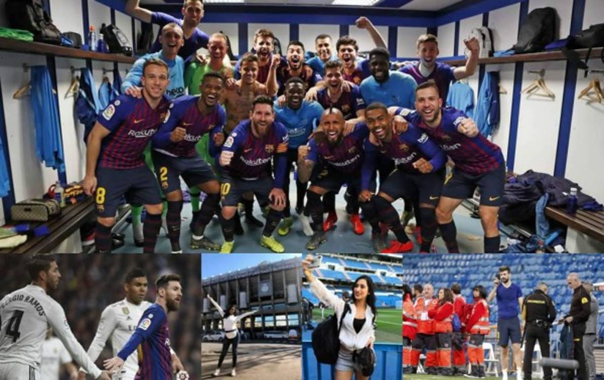 Las otras imágenes que dejó la victoria del Barcelona en el clásico contra Real Madrid en el estadio Santiago Bernabéu, donde una hondureña robó miradas.