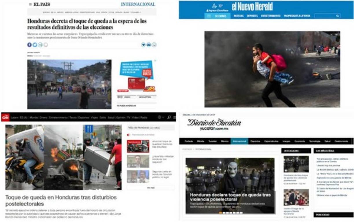 La prensa internacional ha informado sobre el toque de queda que se ha decretado en Honduras desde la noche del viernes por la crisis política que se vive en el país.