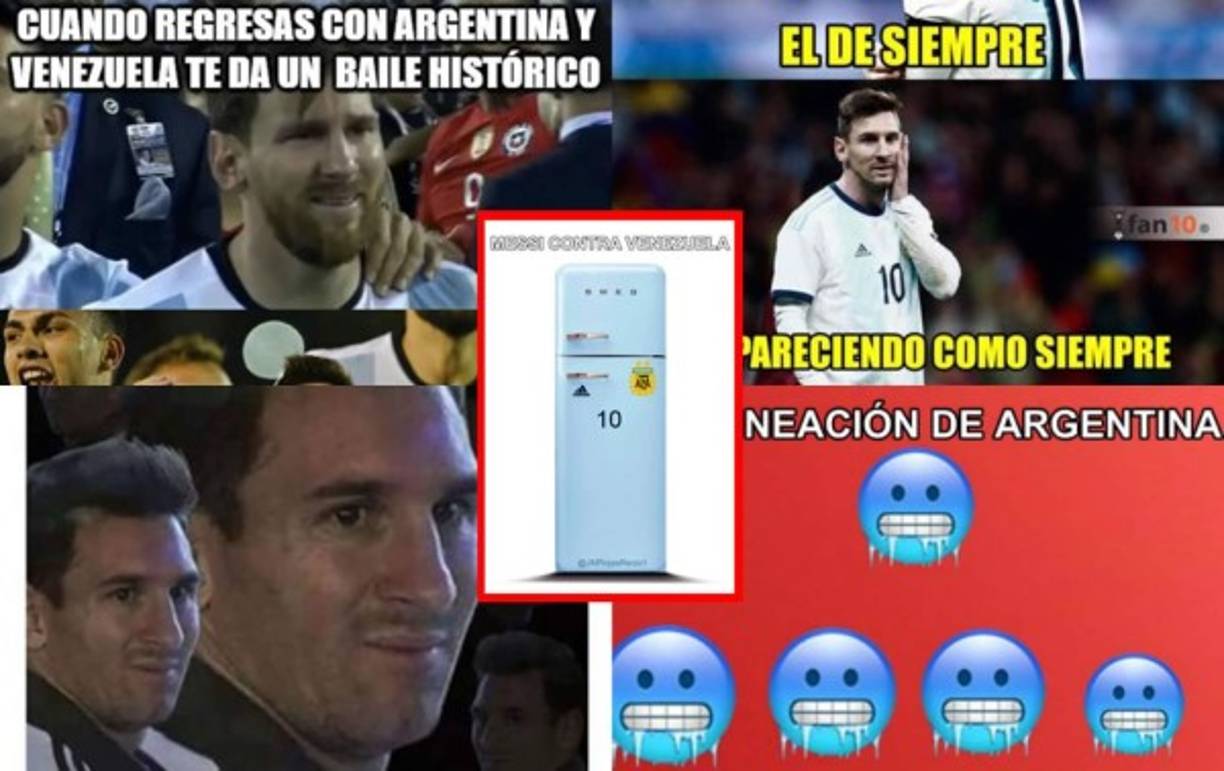 Messi volvió a la selección argentina ocho meses después, pero la albiceleste perdió ante Venezuela y le llovieron memes al jugador del Barcelona. Acá los mejores.