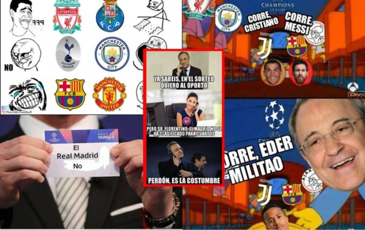 Estos son los divertidos memes tras el sorteo de los cuartos de final de la Champions League, donde no está el Real Madrid y las burlas no se han hecho esperar.
