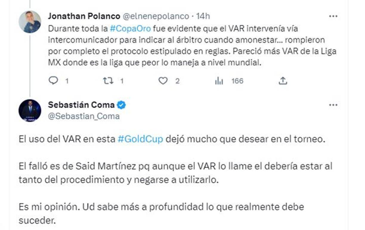 Said Martínez cometió el error de anular la expulsión por doble tarjeta amarilla del panameño Cummings gracias al VAR cuando está prohibido usarlo para esas ocasiones. 