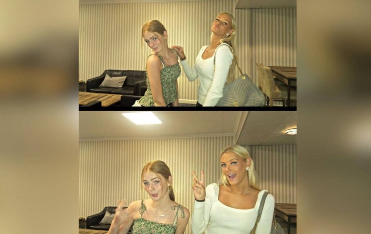 El parecido entre las hermanas es asombroso, pero su complicidad es lo que realmente las hace brillar.