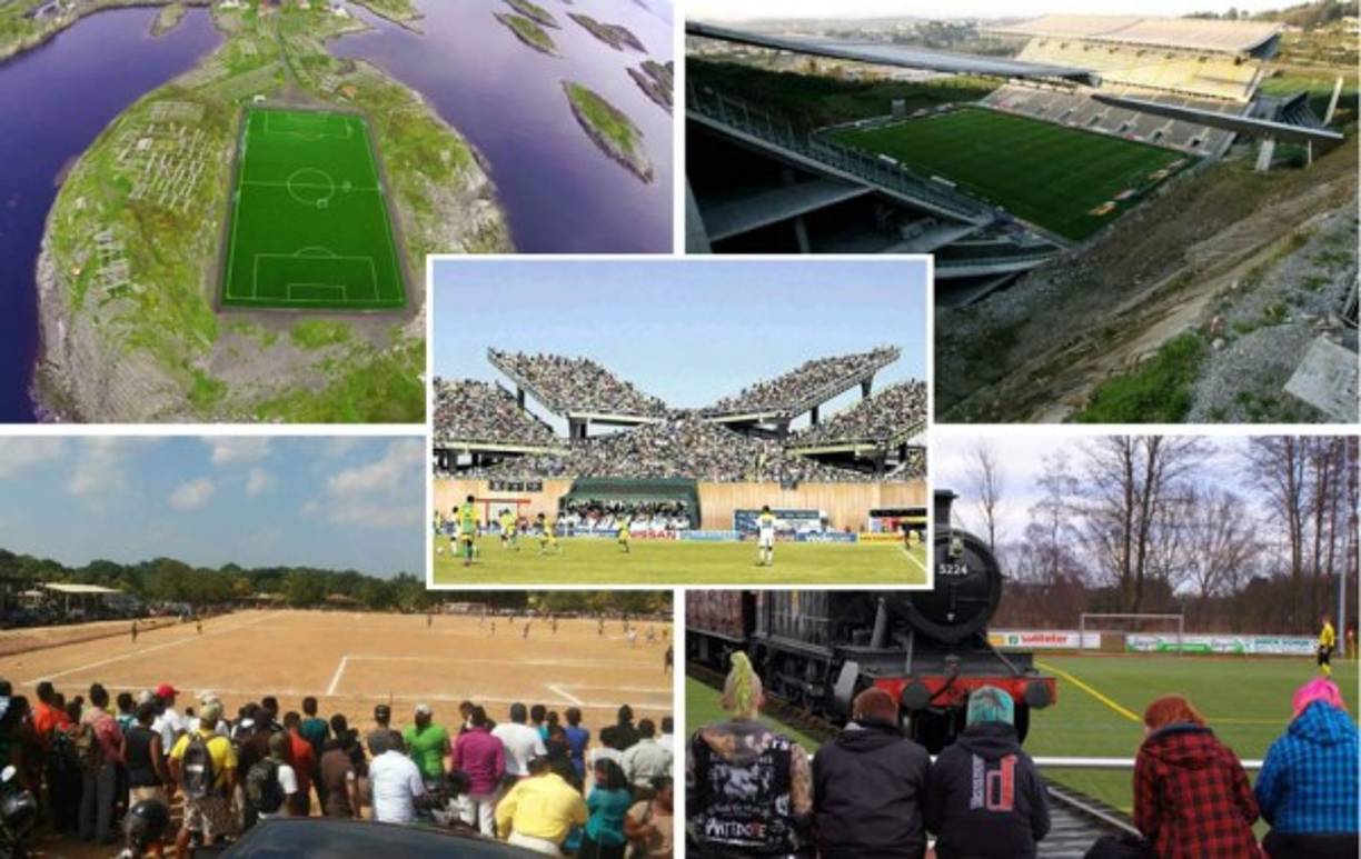 Estos son los estadios curiosos y extraños del mundo. En Honduras llamó la atención un campo de fútbol.