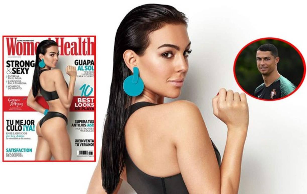 Georgina Rodríguez ha engalanado la portada del último número de la versión española de la revista deportiva Women's Health mientras Cristiano Ronaldo disputa el Mundial de Rusia 2018 con la Selección de Portugal.