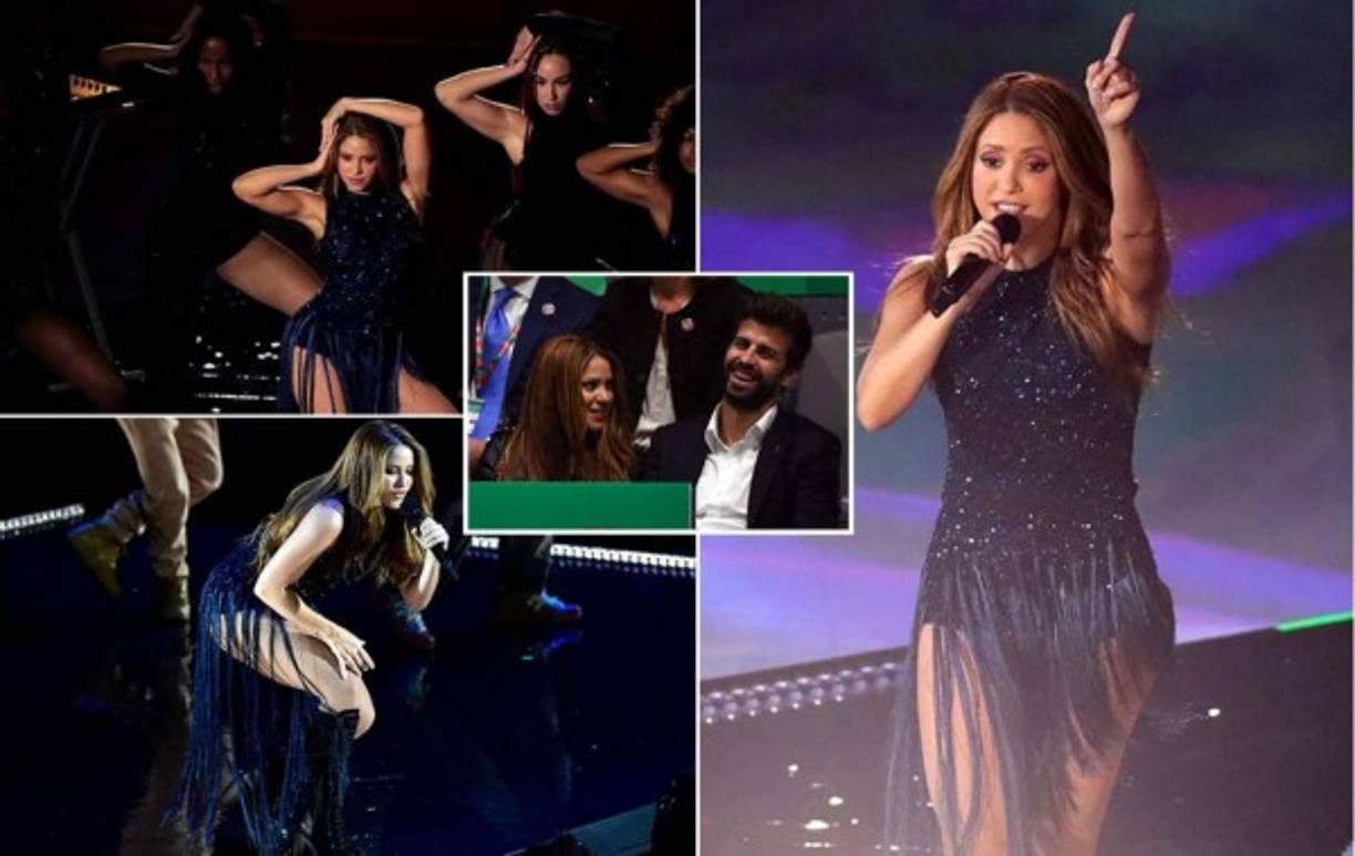 La cantante colombiana Shakira, esposa del futbolista Gerard Piqué, brindó una espectacular presentación en la previa de la final de la Copa Davis entre España y Canadá.