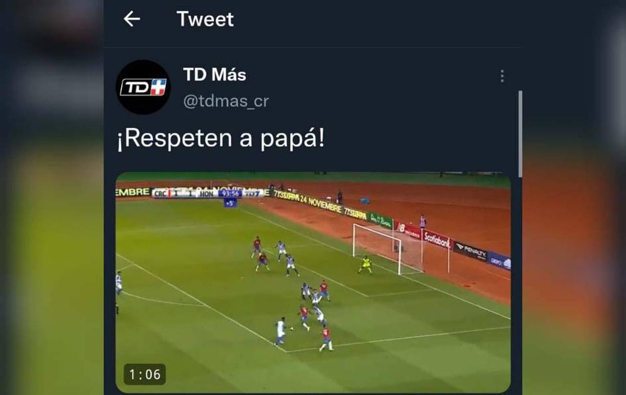 TD Más de Costa Rica causó polémica al señalar que ellos son el papá de Honduras...