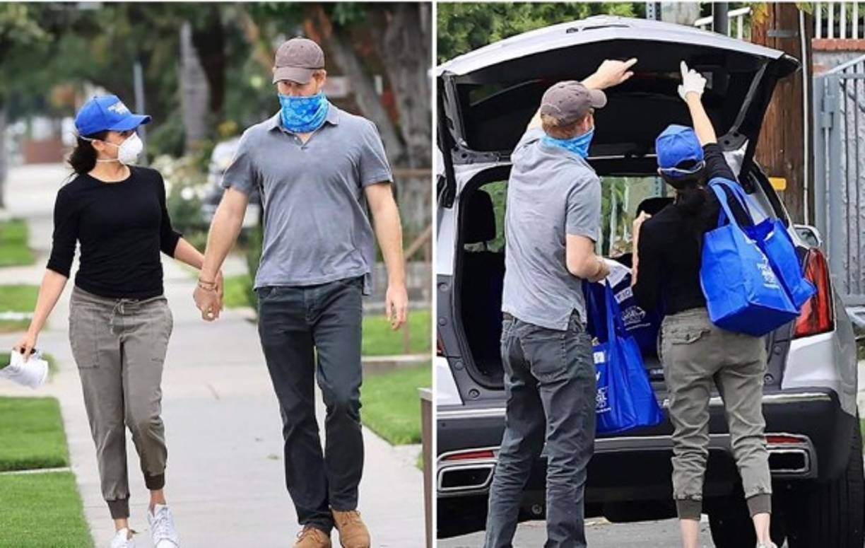 Los Sussex volvieron a ser captados realizando una noble acción en su nuevo hogar, Los Ángeles, esto meses después que fueran <a href='https://www.laprensa.hn/fotogalerias/sociales/1373687-411/meghan-markle-harry-fotos-crisis-del-coronavirus?i=1' style='color:red;text-decoration:underline' target='_blank'>vistos en público mientras repartian comidas como voluntarios del proyecto Angel Food.</a>