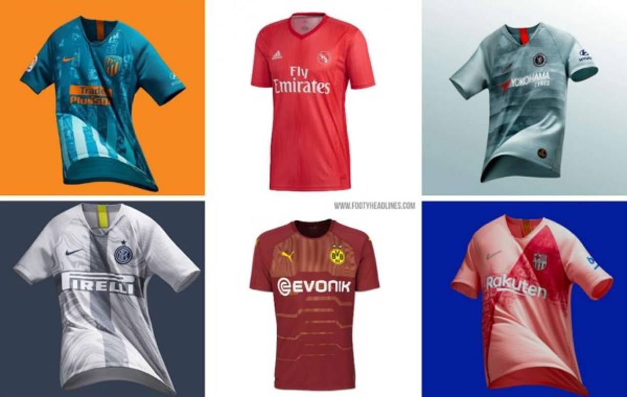 La tercera equipación de los equipos es normalmente la menos utilizada durante la temporada y acostumbra a ser totalmente diferente a las dos primeras. Esto da pie a que las marcas que visten a los mejores equipos de Europa apuesten por atrevidos diseños que llamen la atención de los seguidores.