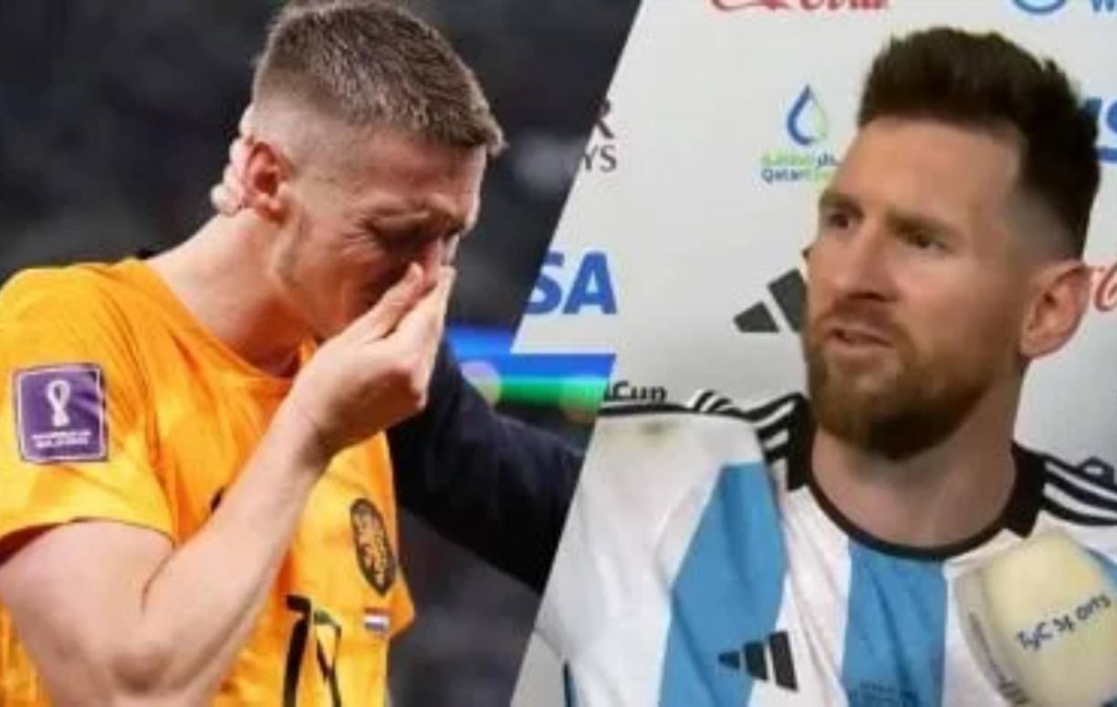 Según el medio de comunicación TyC Sports, <b>Wout Weghorst</b> se acercaba a Lionel Messi, cruzándose con <b>Kun, Lautaro Martínez y Lisandro Martínez</b>.