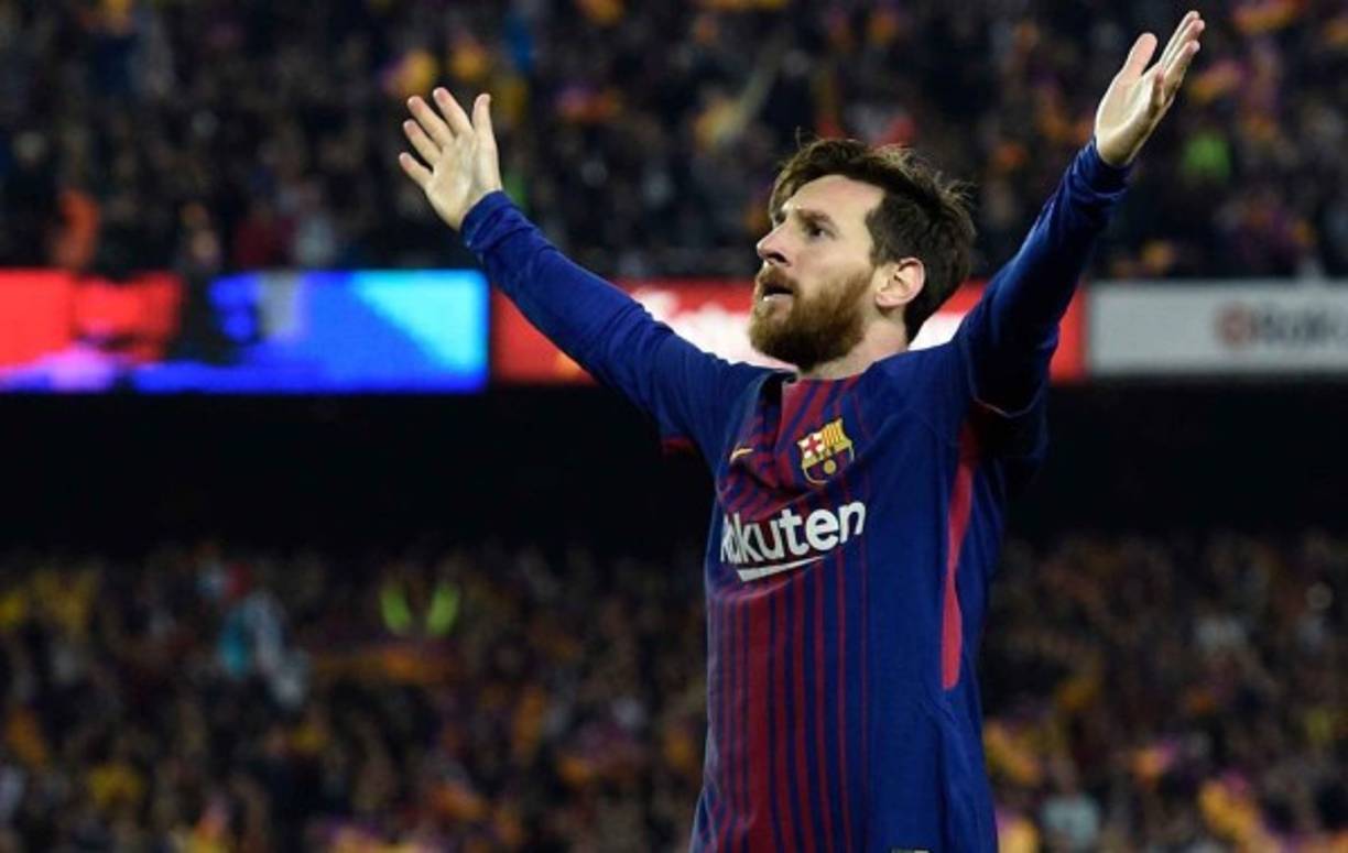 Tras su gol, así lo festejó Lionel Messi.