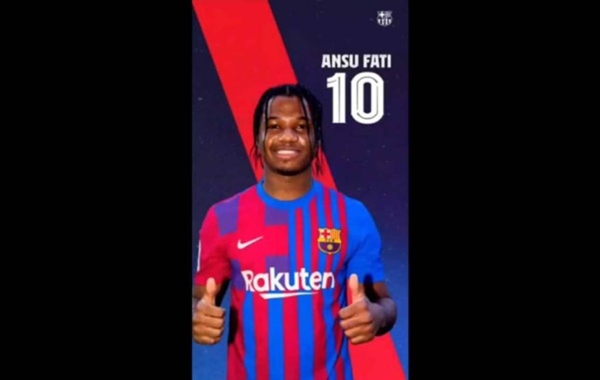 Ansu Fati - El delantero se convierte en el heredero del dorsal 10 de Leo Messi en el equipo azulgrana después de la marcha del jugador argentino al París Saint-Germain este verano.