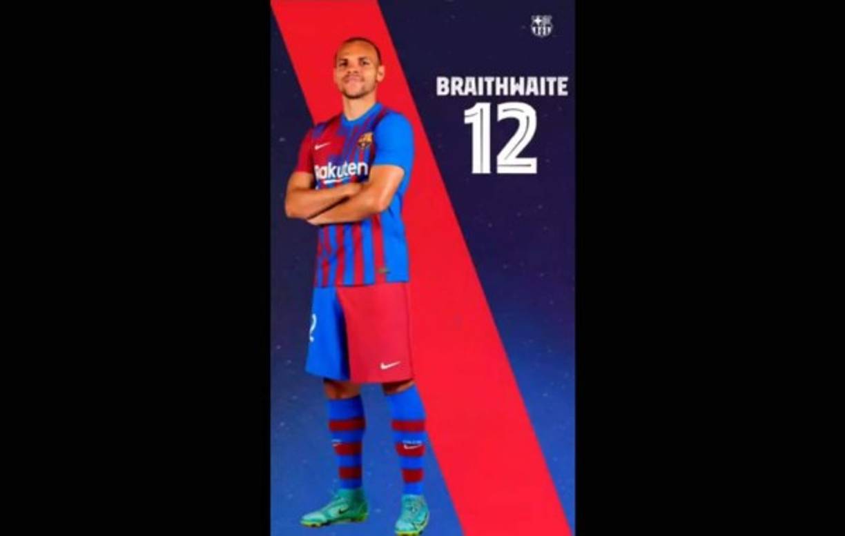 Martin Braithwaite - El delantero danés se queda con el dorsal 12.
