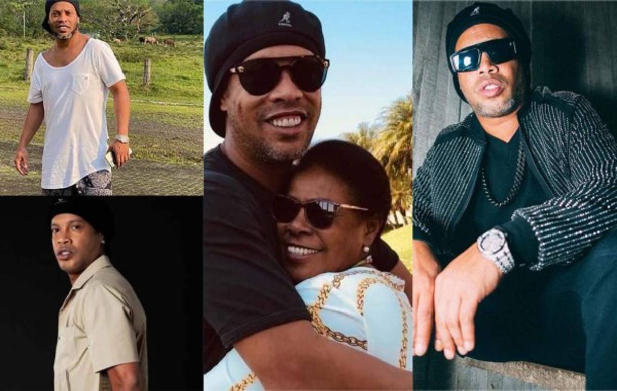 El último año de Ronaldinho fue una auténtica pesadilla. El astro brasileño estuvo varios meses preso en Paraguay y hace unas semanas tuvo que sufrir la pérdida de su madre, Dona Miguelina. Fotos Facebook Ronaldinho y AFP.