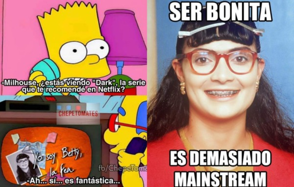 Beatriz Pinzón, Don Armando, la peliteñida y las del 'cuartel de las feas' se ponen moda, está vez por la emisión de la novela colombiana 'Yo soy Betty, la fea' en Netflix, su audiencia arrasadora inspira cientos de memes en las redes sociales, aquí algunos de los más graciosos.