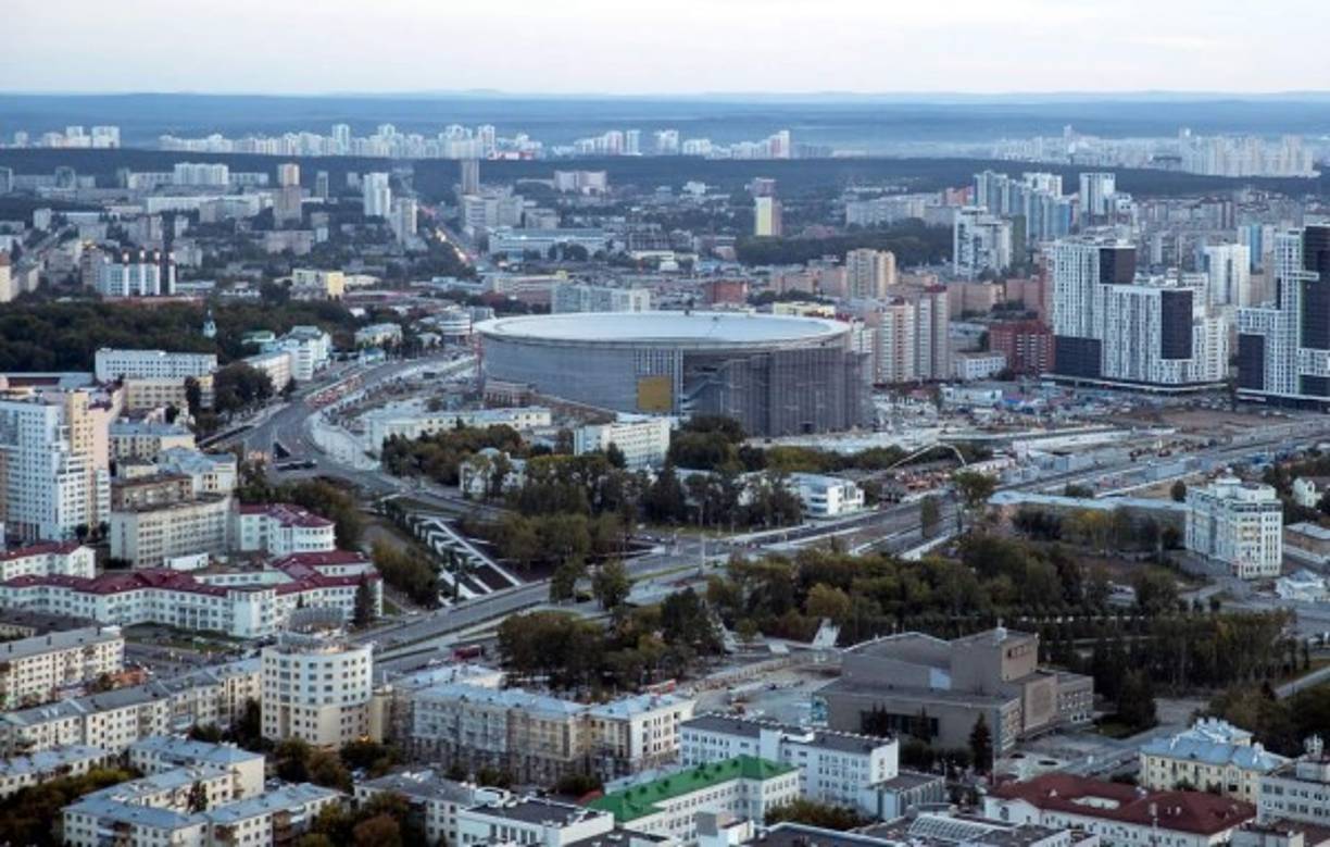 Este estadio está ubicado en Ekaterimburgo, en el centro-oeste de Rusia. Es la cuarta ciudad más poblada del país, por detrás de Moscú, San Petersburgo y Novosibirsk.
