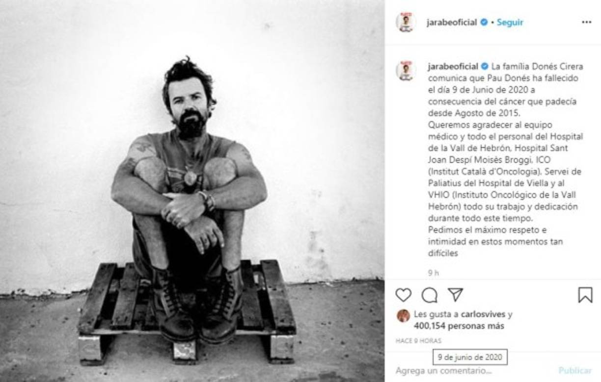 Pau Donés estuvo retirado de la música desde inicios del 2019 hasta el pasado mes de abrilm cuando regresó por todo lo alto con 'Vuelvo', el adelanto del que sería su siguiente disco de estudio, 'Tragas o escupes'. A ese sencillo le siguió otro en mayo, 'Eso que tú me das', y a finales de mes estrenó por sorpresa su álbum, cuyo lanzamiento estaba previsto para septiembre. <a href='https://www.laprensa.hn/fotogalerias/farandula/1385015-411/fernando-del-solar-se-prepara-para-muerte-cancer' style='color:red;text-decoration:underline' target='_blank'>MIRA: El presentador Fernando del Solar se prepara para su muerte tras varios años de lucha contra el cáncer</a>