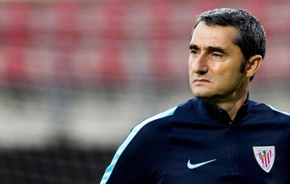 Barcelona's Spanish coach Ernesto Valverde holds a press conference at the Joan Gamper training ground in Sant Joan Despi on July 31, 2019. (Photo by LLUIS GENE / AFP)