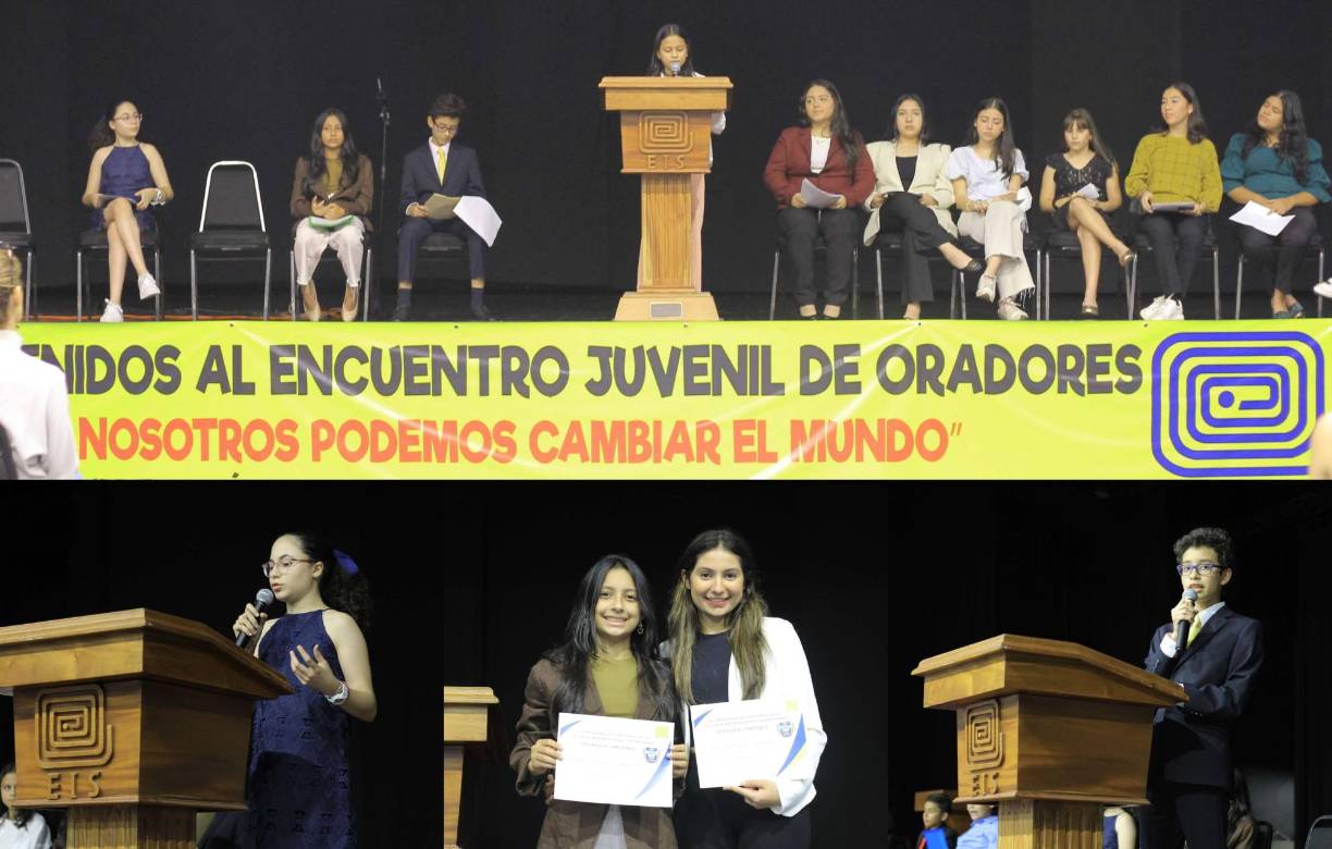 Con el eslogan “Nosotros podemos cambiar el mundo”, la Escuela Internacional Sampedrana realizó este miércoles el Encuentro Juvenil de Oradores.