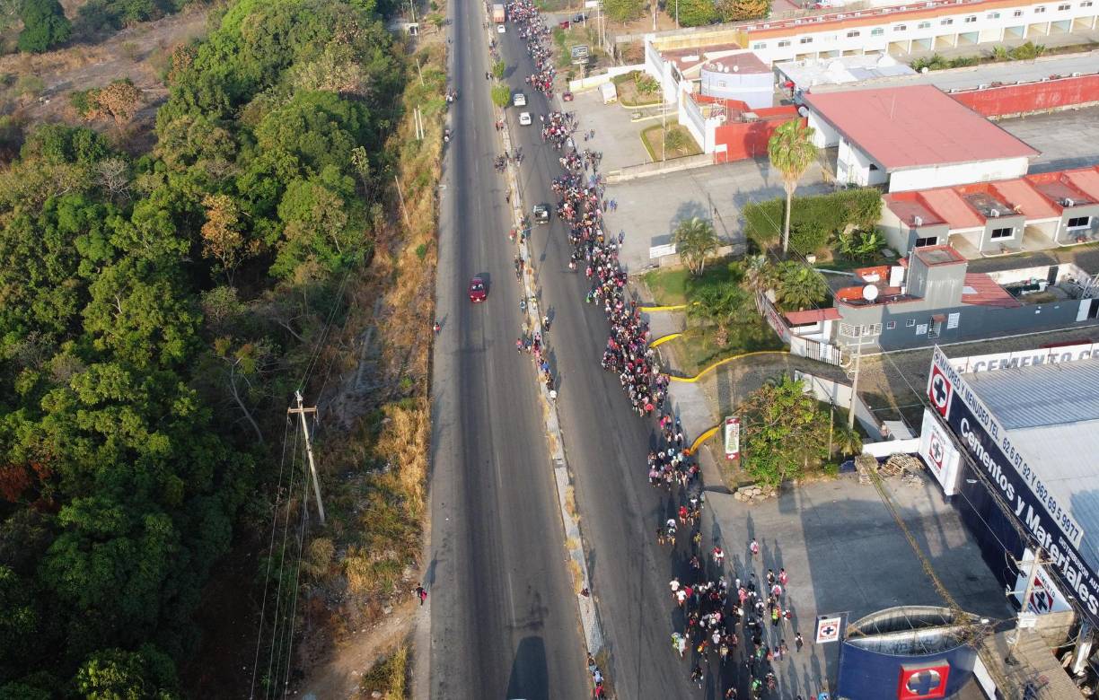 La caminata de los migrantes, añadió, “representa el dolor de la trama del migrante al querer llegar a los Estados Unidos”.