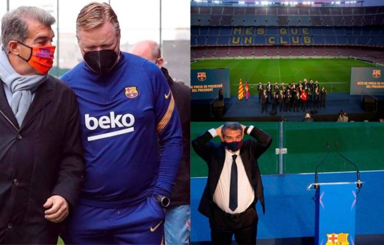 La prensa española ha revelado los jugadores que Koeman le ha pedido a Laporta para el nuevo Barcelona que planea tener en la próxima campaña. Fotos AFP, Efe y Barcelona Facebook.