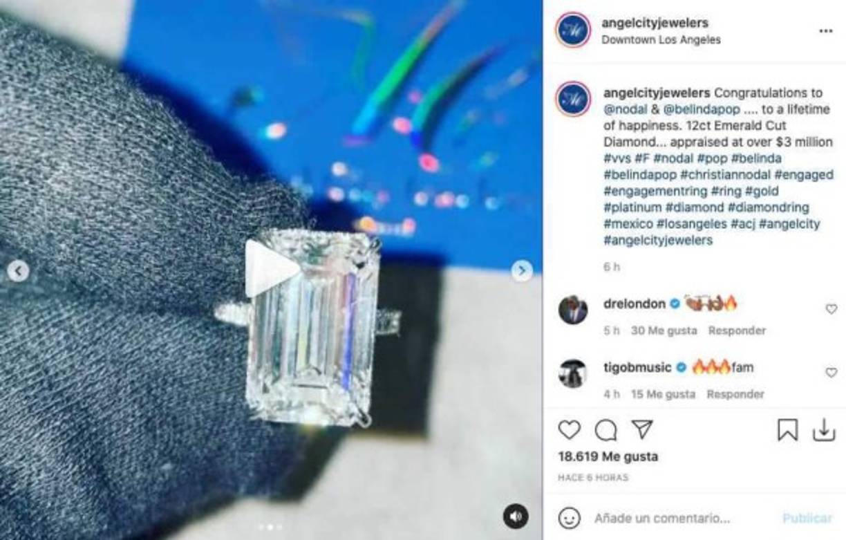 La argolla se trata de una pieza llamativa y poco común entre las sortijas de compromiso, según expertos. “Aunque en la foto no se aprecia la claridad y el color, se ve que es de muy buen tamaño”, afirma el experto joyero Samuel Burstein, quien comenta que lo ve como un anillo moderno, juvenil y en tendencia, ideal para la artista.<br/><br/><br/>“Es una montadora clásica biselada y por lo que veo las esquinas del diamante son bordeadas, siendo diferentes al corte común baguett”.