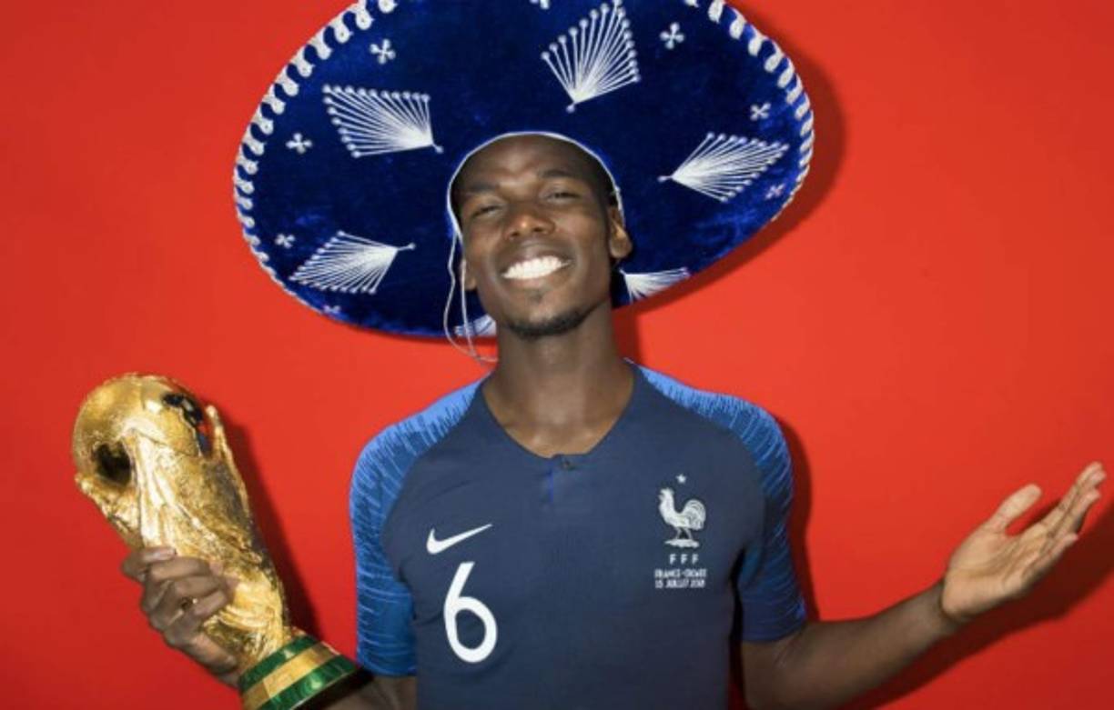 Paul Pogba fue figura de Francia para lograr el título del Mundial, siempre contó con el apoyo de su novia y familiares.