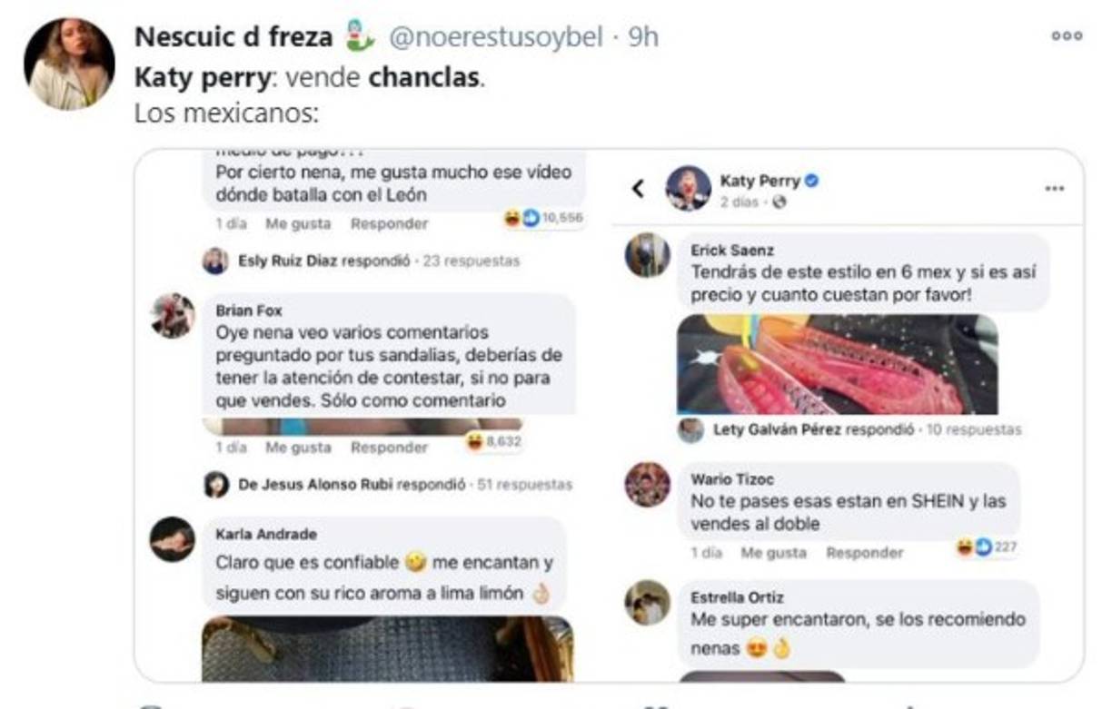 En muchos de los comentarios se puede leer como hace mofa de las ventas de Katy, e incluso la comparan con una vendedora latina.
