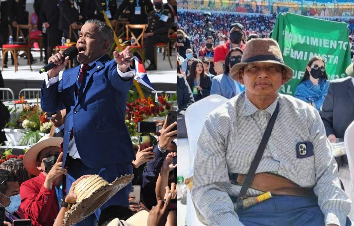 El cantante dominicano Héctor Acosta “El Torito” y el apóstol hondureño Santiago Zúniga, mejor conocido como “Chago”, arribaron este jueves al estadio Nacional Tiburcio Carias Andino para ser testigos de la toma de posesión de la presidenta Xiomara Castro de Zelaya.