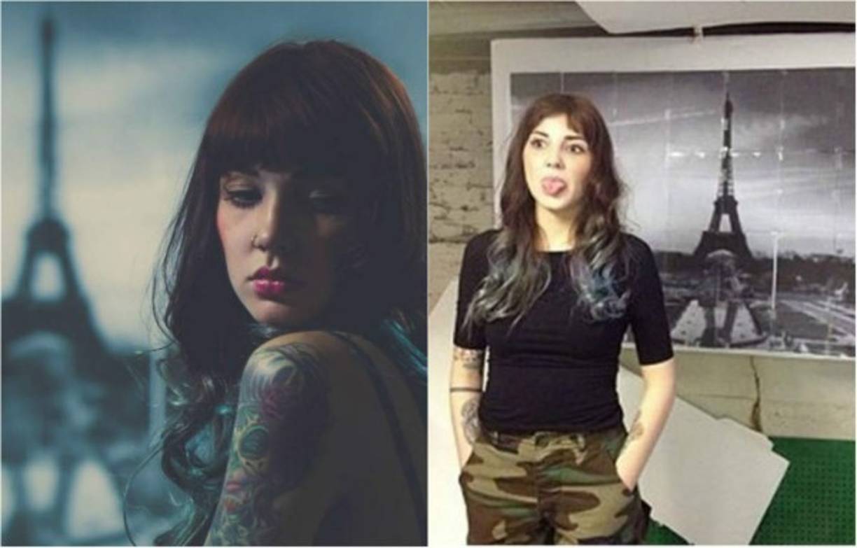 Esta modelo se fotografió frente a la torre Eiffel gracias a un truco de profundidad y perspectiva.