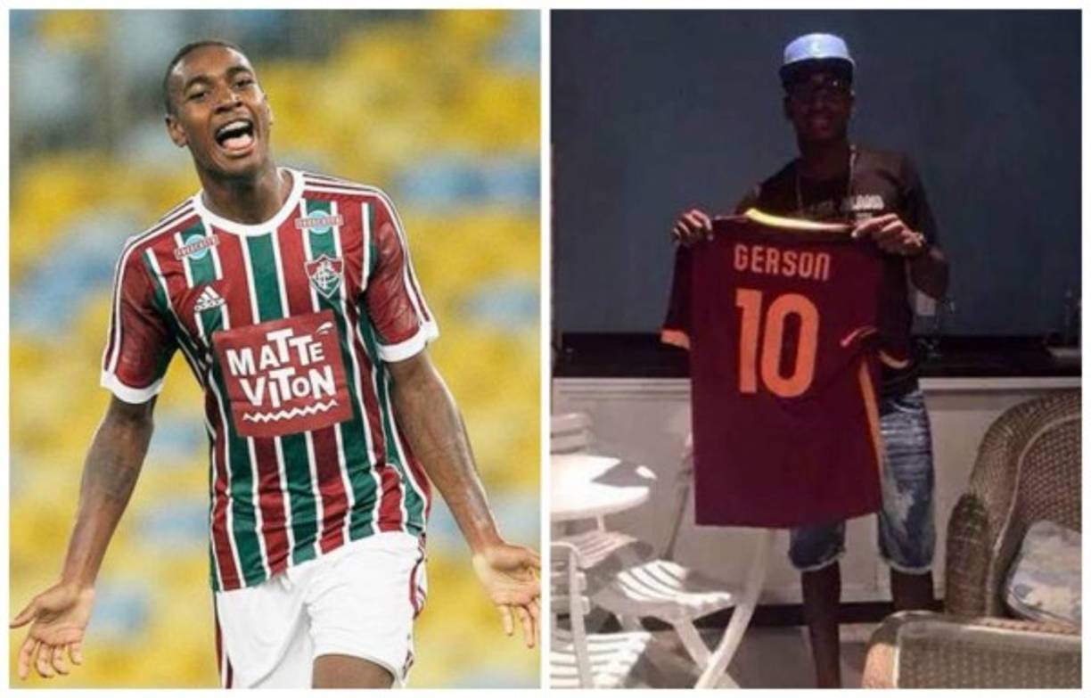 La Roma desembolsó poco más de 16 millones de euros por Gerson, de 18 años, salido de la cantera del Fluminense. Tuvo el interés del Barcelona, la 'Loba' pagó más, lamentablemente no se podrá ver al joven brasileño jugar hasta el 30 de junio.