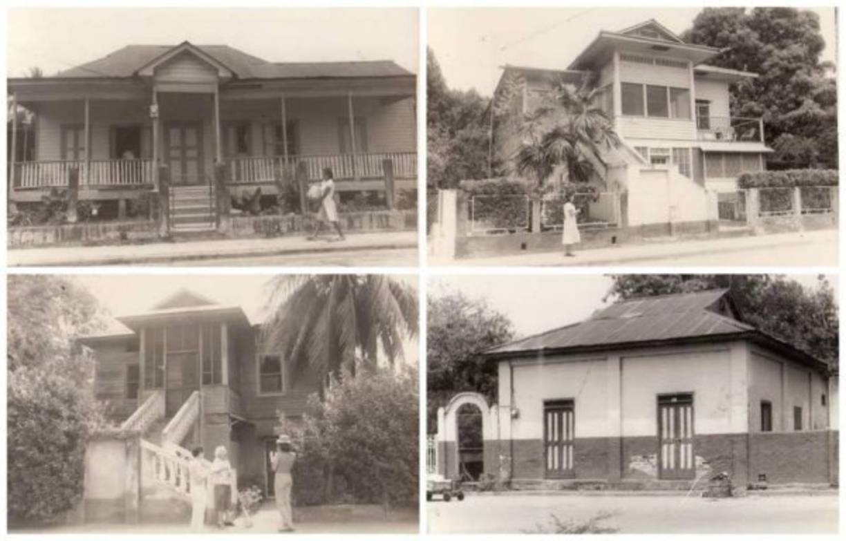 Las casas de madera, con amplios pórticos y ventanales, estilo New Orleans, eran las más sofisticadas de la época, entre los años 40 y 60. Con el paso del tiempo, estas construcciones han ido desapareciendo.