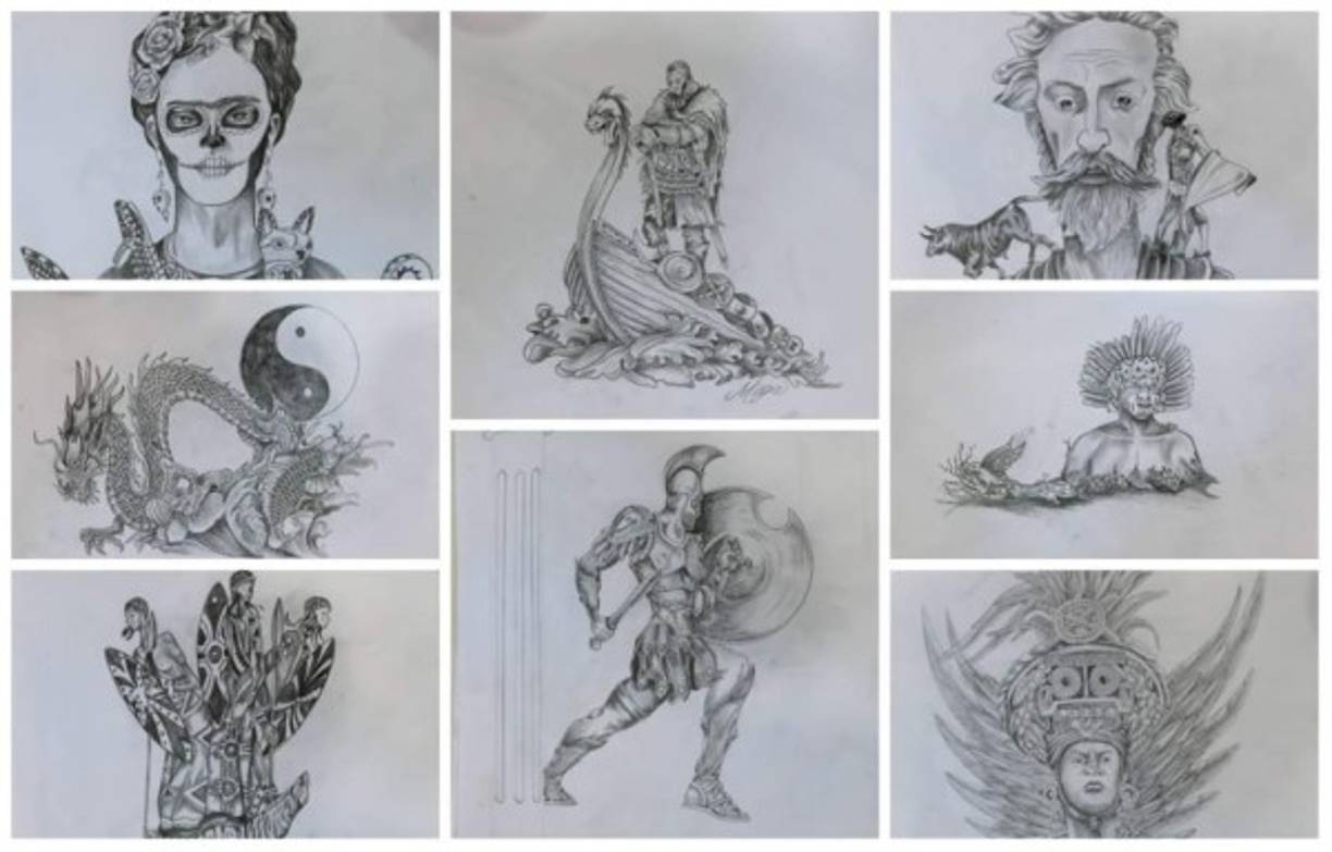 Estas son parte de las figuras que se apreciarán en forma gigante.