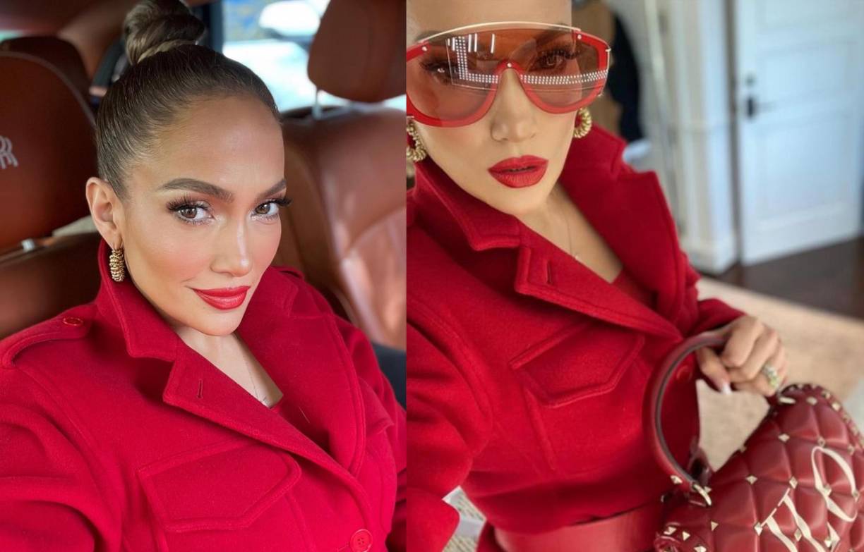 “Empieza a parecerse mucho a la Navidad”, publicó Lopez junto a emojis de corazones verdes y rojos, y un árbol de Navidad, añadiendo el hashtag de su nuevo álbum, “#ThisIsMeNow” y etiquetando a su marca J.Lo Beauty.