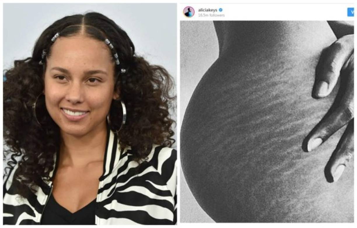 Alicia Keys <br/><br/>Desde hace años ha encabeza un movimiento para no usar maquillaje. 'Nunca me había sentido tan fuerte, poderosa, libre y hermosa', confesó la ganadora del Grammy. 'No quiero cubrirme más. Ni mi rostro, ni mi mente, ni mi alma, ni mis pensamientos, ni mis sueños, ni mis problemas, ni mi crecimiento personal', expresó la intérprete.<br/><br/>La cantante también ha mostrado que también tiene estrías y no teme mostrarlas.<br/>“¡Me encanta esto! Me inspira mucho cuando la gente ama cada parte de su cuerpo. ¡Es maravilloso!”, escribió junto a una foto publicada en Instragram en agosto de 2016.