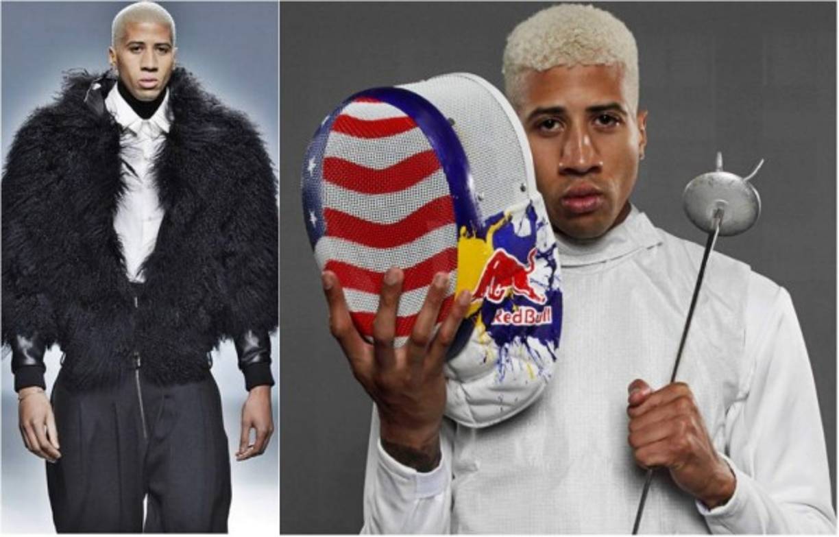 El esgrimista esetadounidense Miles Chamley-Watson, ganador del bronce en el equipo de su país, se dedica al modelaje profesional.