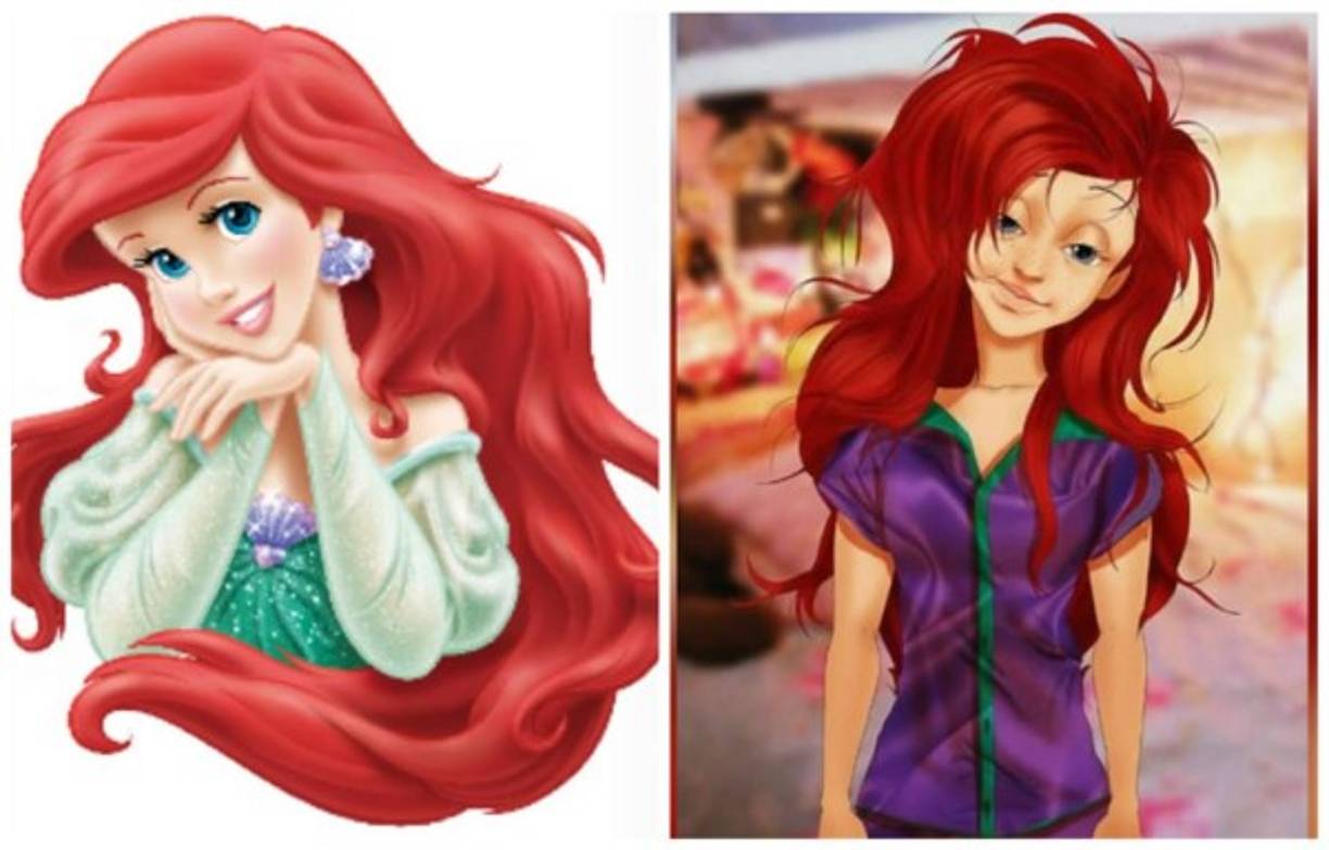 Ariel. Maquillada y recién levantada.