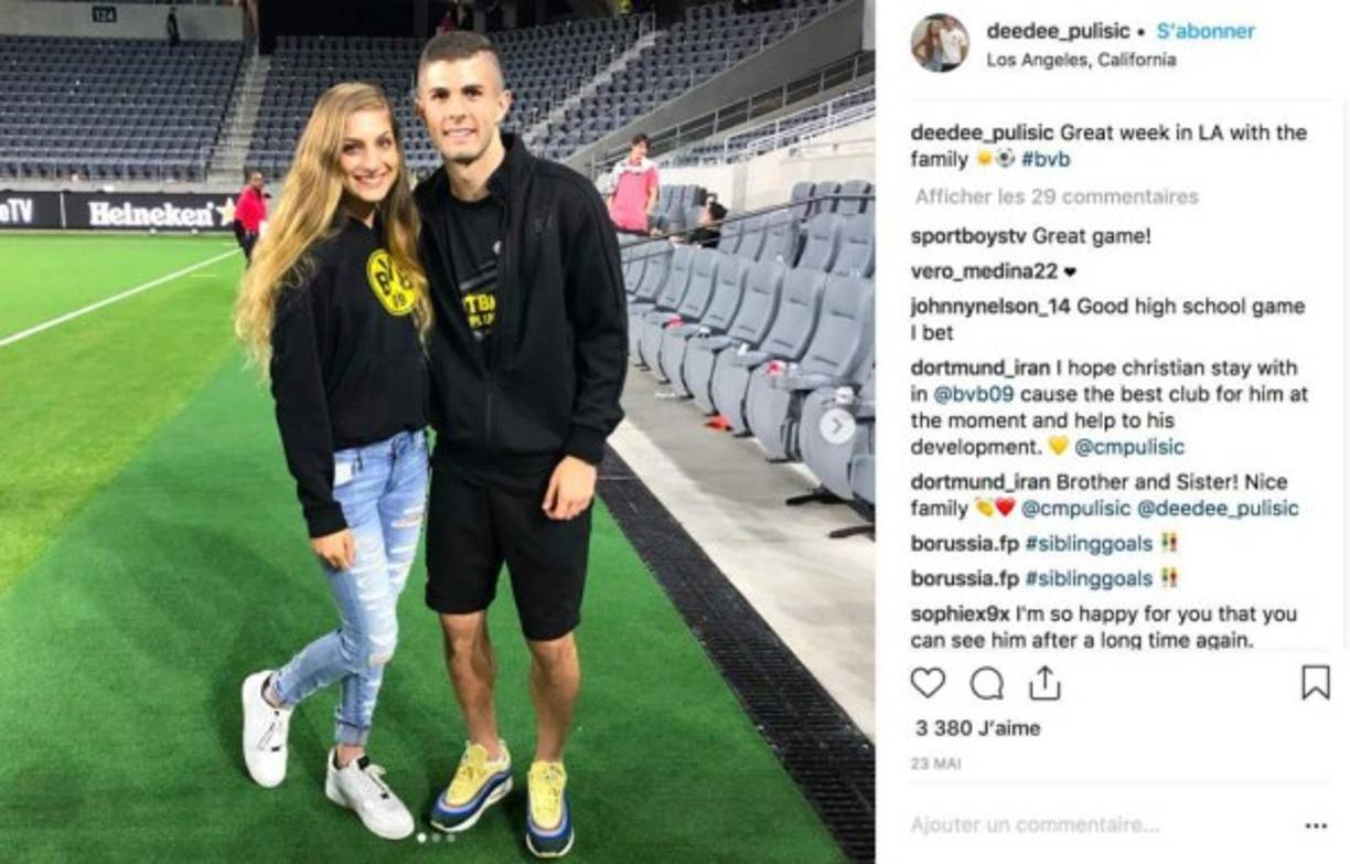 Devyn Pulisic es muy unida con su hermano Christian y a menudo comparten fotos en las redes sociales.