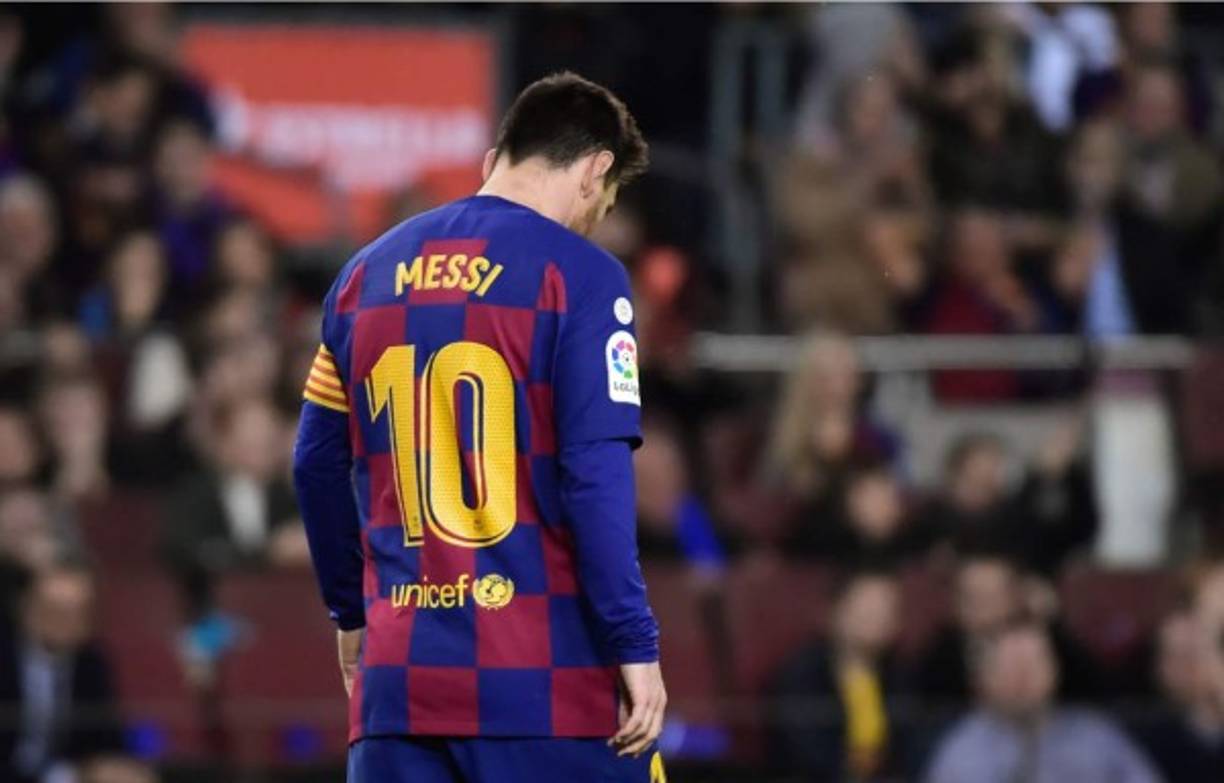 La tristeza de Messi al final del partido.