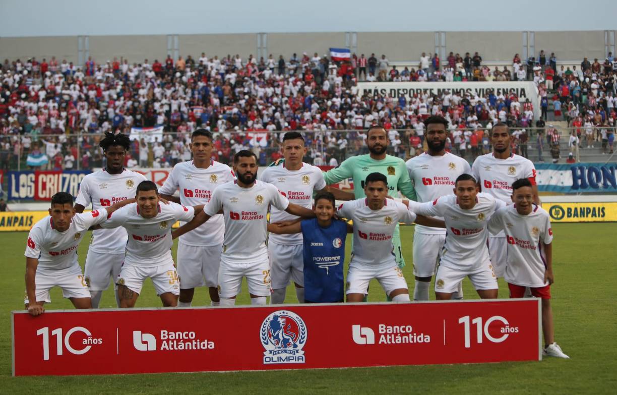 El 11 titular del Olimpia que mandó a la cancha Pedro Troglio para el duelo ante Real España-