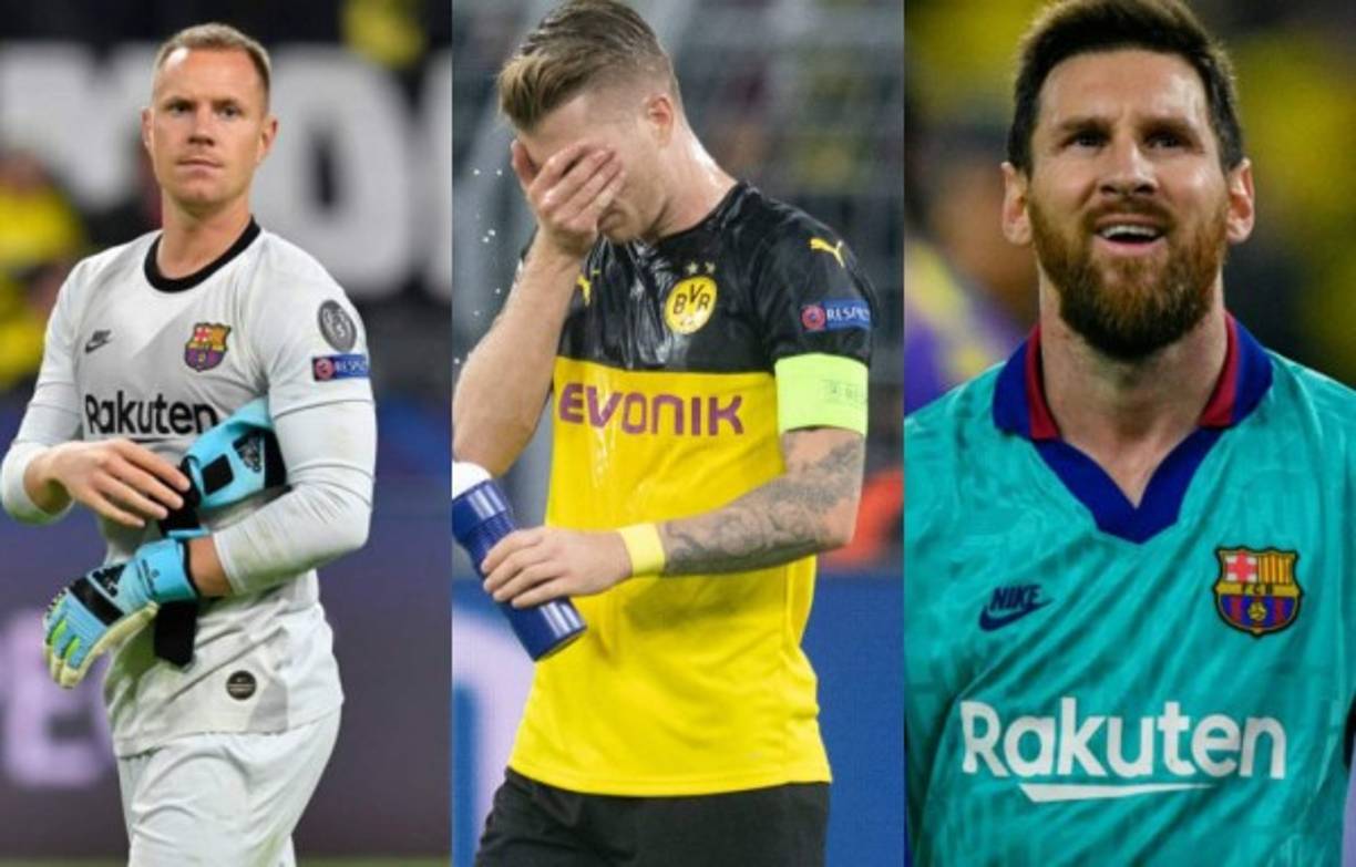 Un Barcelona sin brillo empató sin goles (0-0) en su visita al Borussia Dortmund en la primera jornada del grupo F de la Liga de Campeones. Ter Stegen fue la gran figura, Messi regresó a las canchas, hubo récord en el partido etc. Mira lás imágenes más curiosas. Fotos AFP.
