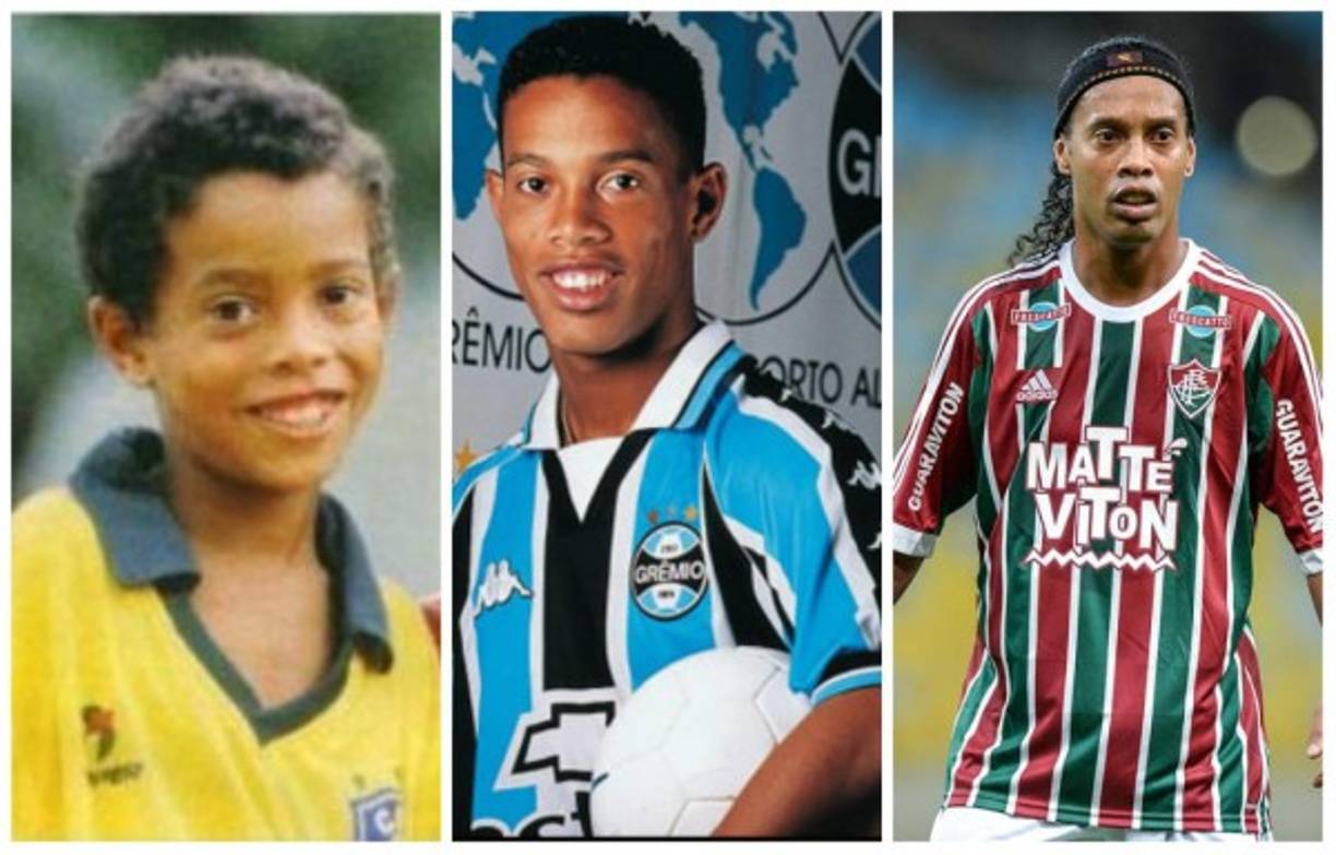 La transformación de Ronaldinho con el paso de los años.