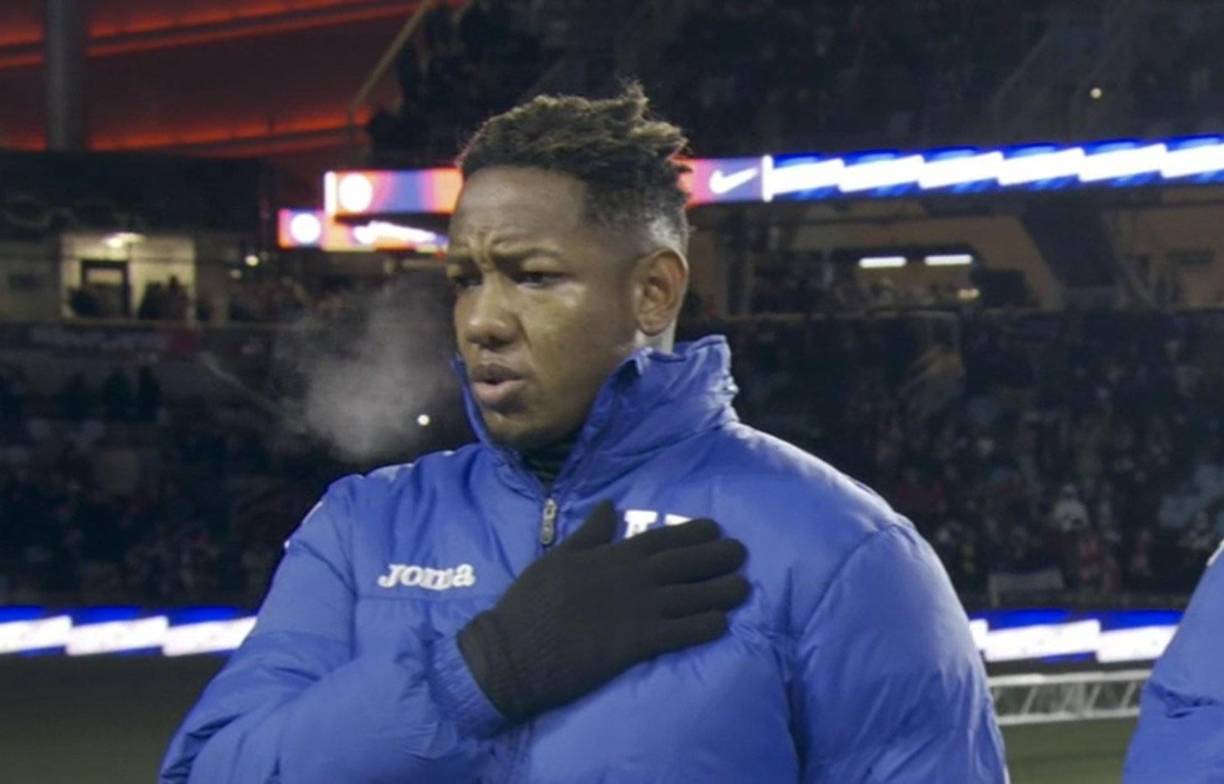 Rommel Quioto sufrió con el frío que se ha vivido en el estadio de Minnesota.