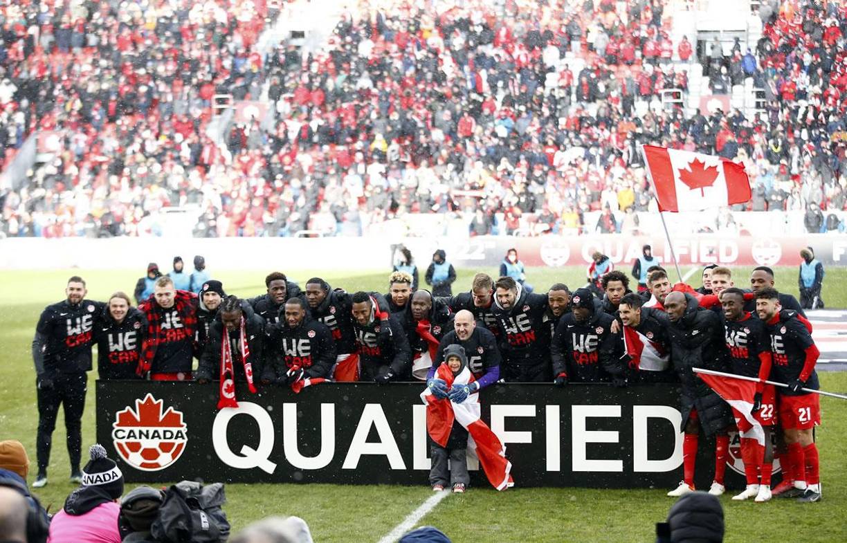 Canadá - La selección canadiense vuelve a un Mundial 36 años después. Los de la ‘Hoja de Maple‘ clasificaron a Qatar-2022 como primeros de la eliminatoria de la Concacaf.