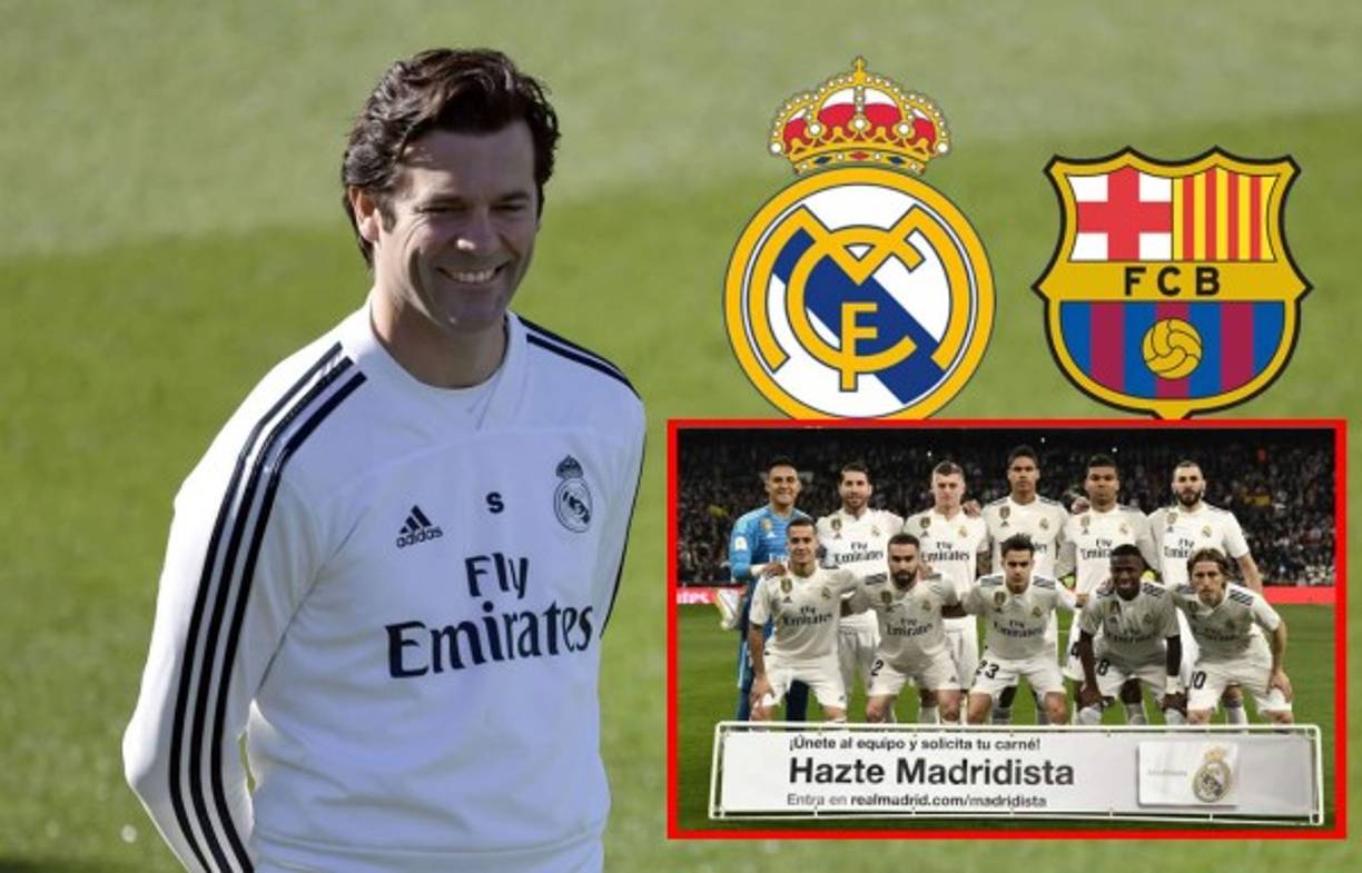Santiago Solari planea una revolución en el 11 titular del Real Madrid para el clásico de la Liga Española contra el Barcelona en el Santiago Bernabéu.