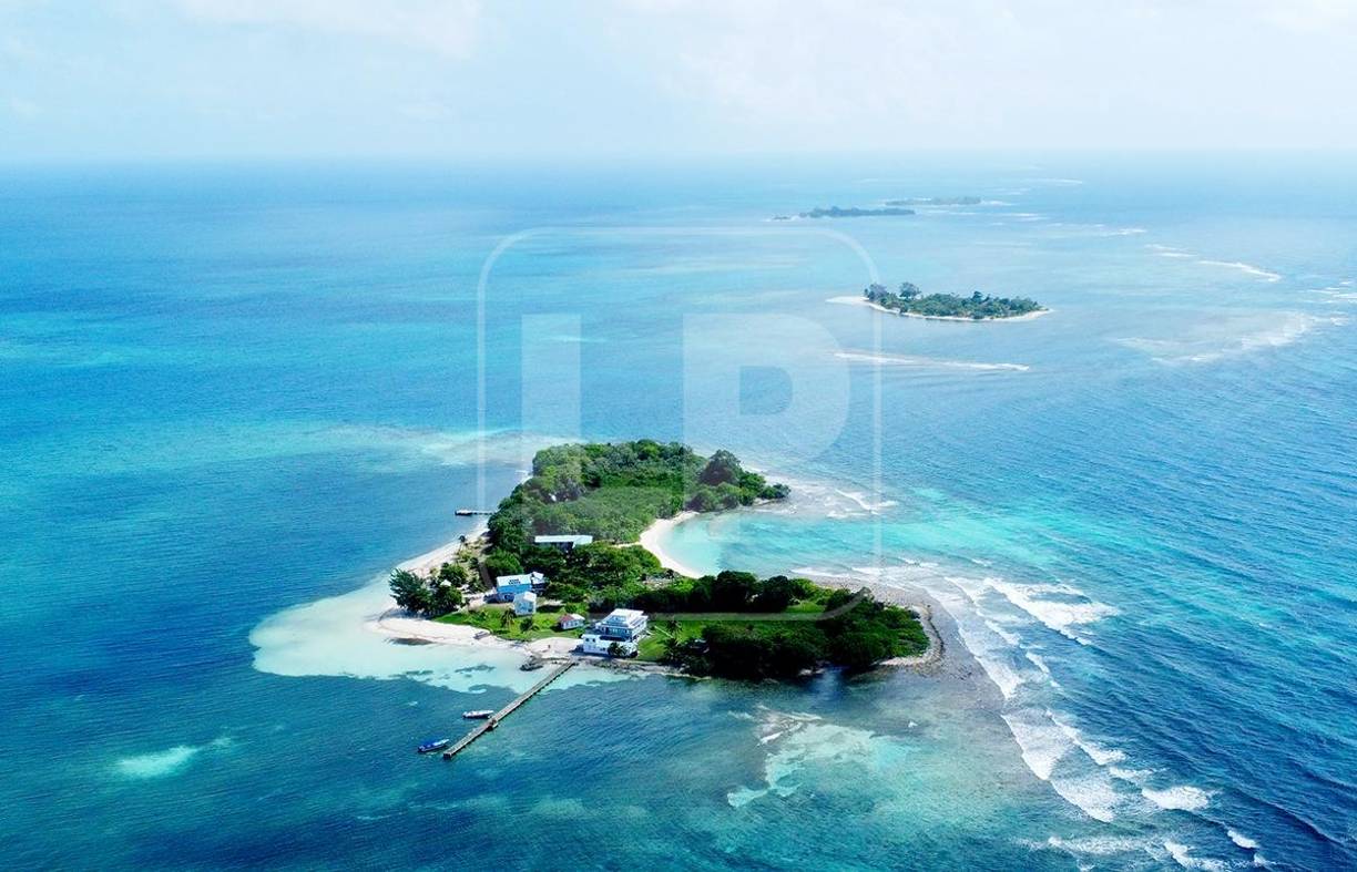 Este ángulo apunta al norte de los cayos. Primero está Hunting, luego Nicolás, le sigue Frank y Northeast Caye. Hay otros bancos de arena más arriba que también forman parte de la reserva que en Belice llaman Sapodillas Cayes. 