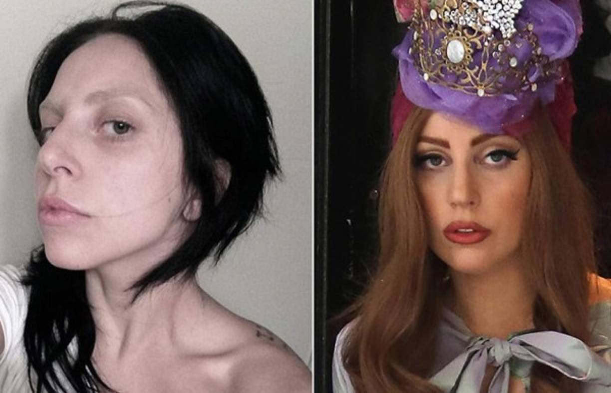 LADY GAGA. Cuando la diva pop se muestra al natural seguro puede caminar tranquila por la calle porque muy poca gente la reconocería.