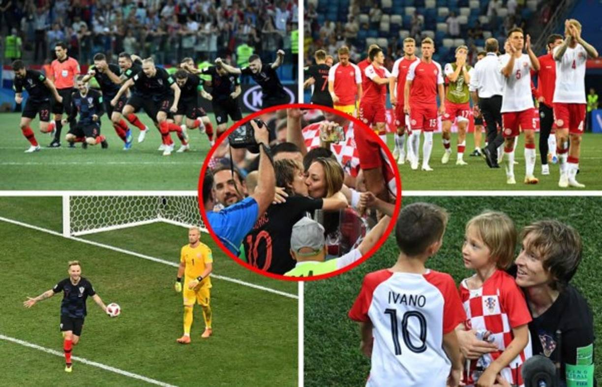 Las imágenes de la celebración de Croacia, el lamento de Dinamarca y los especiales festejos de Luka Modric con su familia por la clasificación a los cuartos de final del Mundial de Rusia 2018.