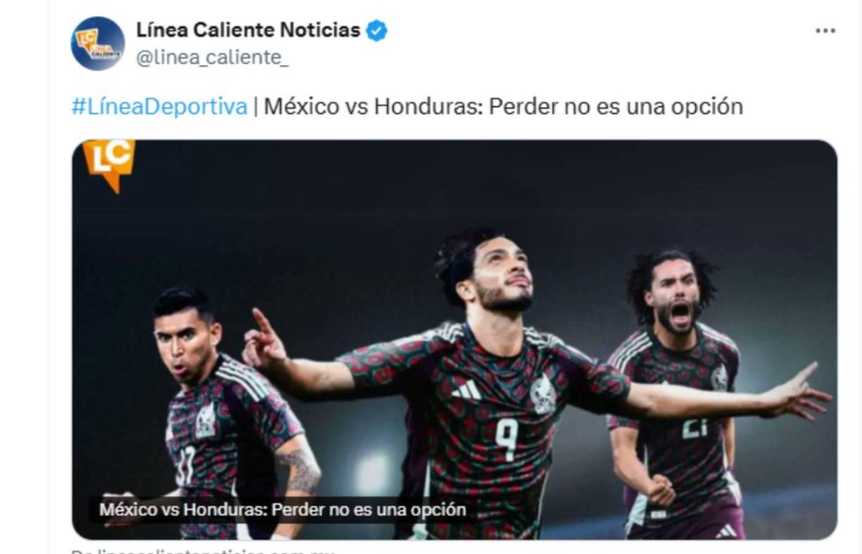 “Perder no es una opción”, otro de los titulares en la prensa mexicana.